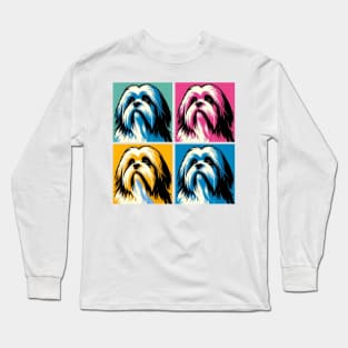 Lhasa Apso Pop Art - Dog Lovers Long Sleeve T-Shirt